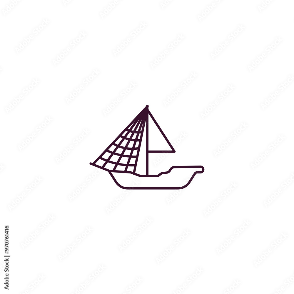 Aufkleber big shell outline icon. linear vector from nautical concept. thin line big shell icon isolated on wh