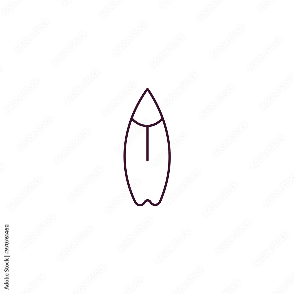 Poster big anchor outline icon. linear vector from nautical concept. thin line big anchor icon isolated on 