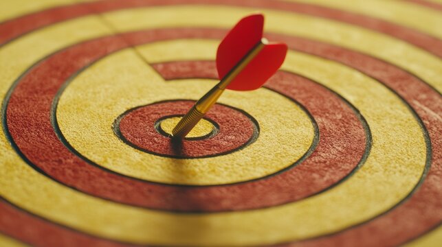 Explain how the visual of hitting a bullseye could inspire a campaign around achieving career milestones and celebrating small wins