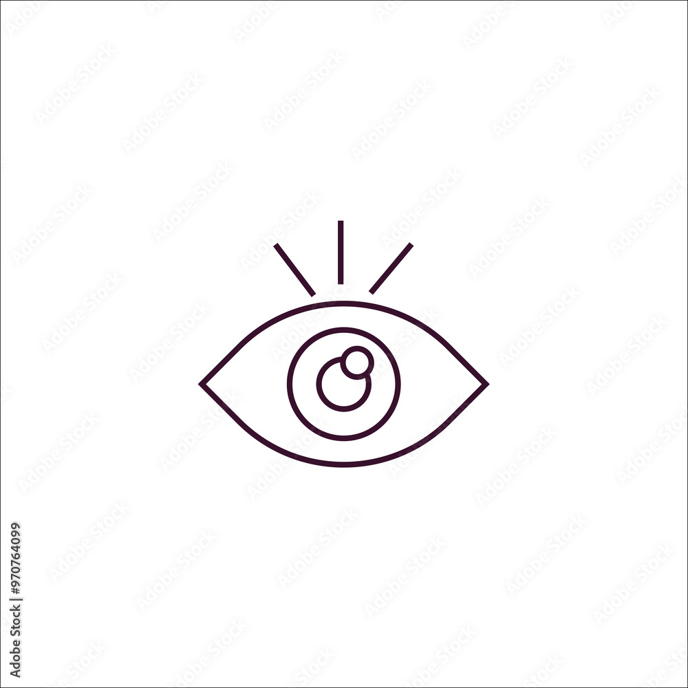 Poster visibility outline icon. linear vector from programming concept. thin line visibility icon isolated 