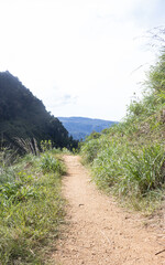 Fototapeta premium path in the mountains, hiking path in hill 