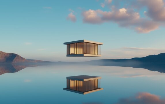 How can the floating house be used as the setting for a magical realist story, where gravity and reality don t follow normal rules