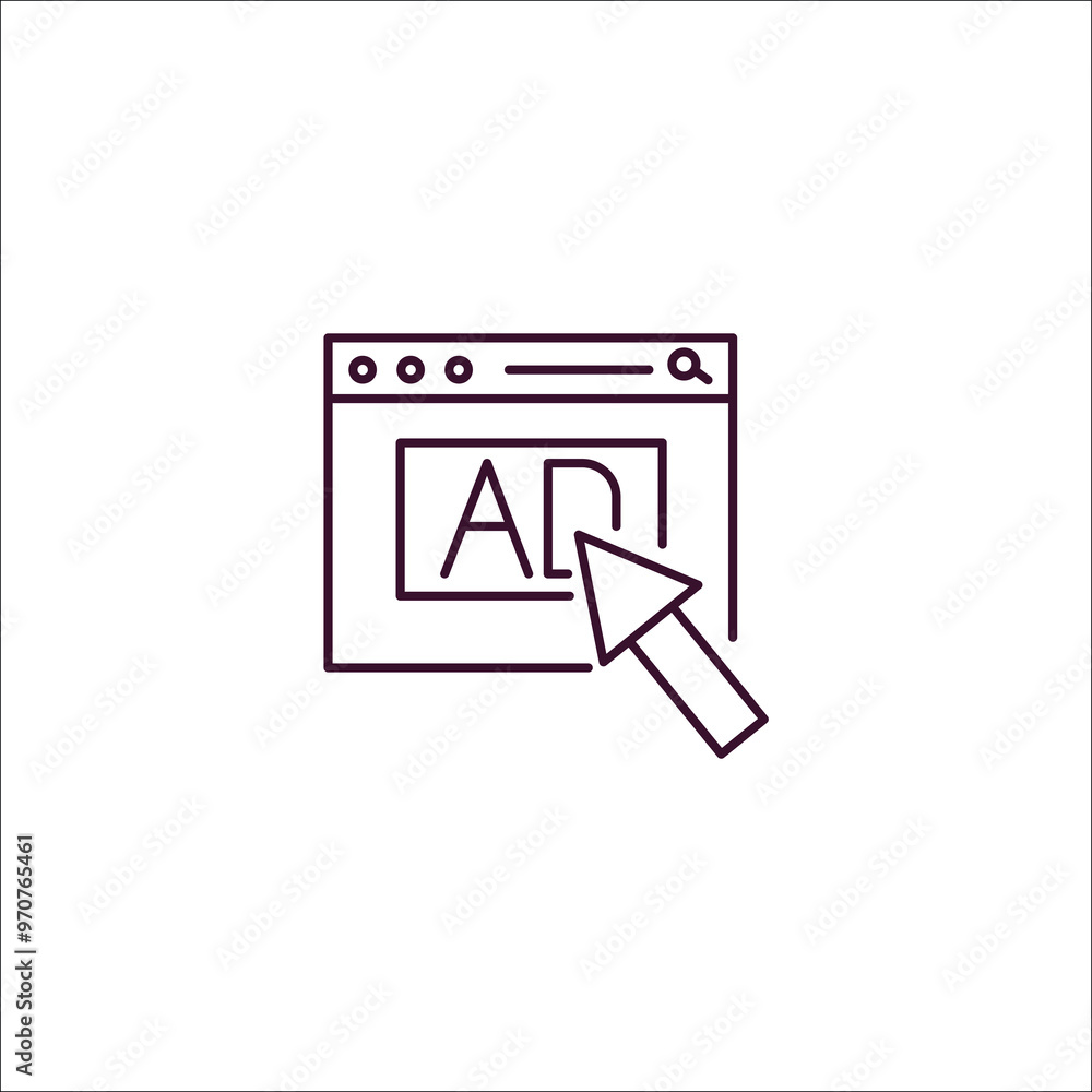 Aufkleber advertising outline icon. linear vector from programming concept. thin line advertising icon isolate