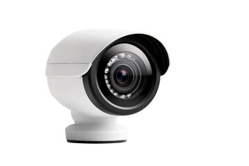 A modern white security camera featuring advanced lens technology for surveillance and monitoring in various environments.