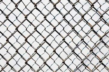 Fototapeta premium Close-up shot of a chain link fence with sharp details, suitable for use in crime scene or construction context