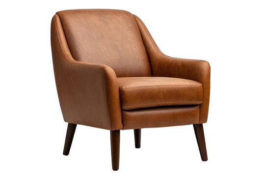 Modern brown leather armchair discount