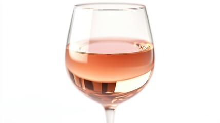 Rose wine clipart, element, 3D illustration, realistic, isolated on white background