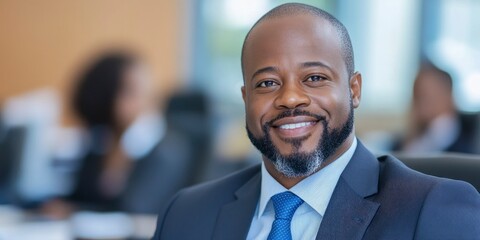 African American entrepreneur during a business gathering.