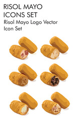 Risol mayo logo vector icon set 