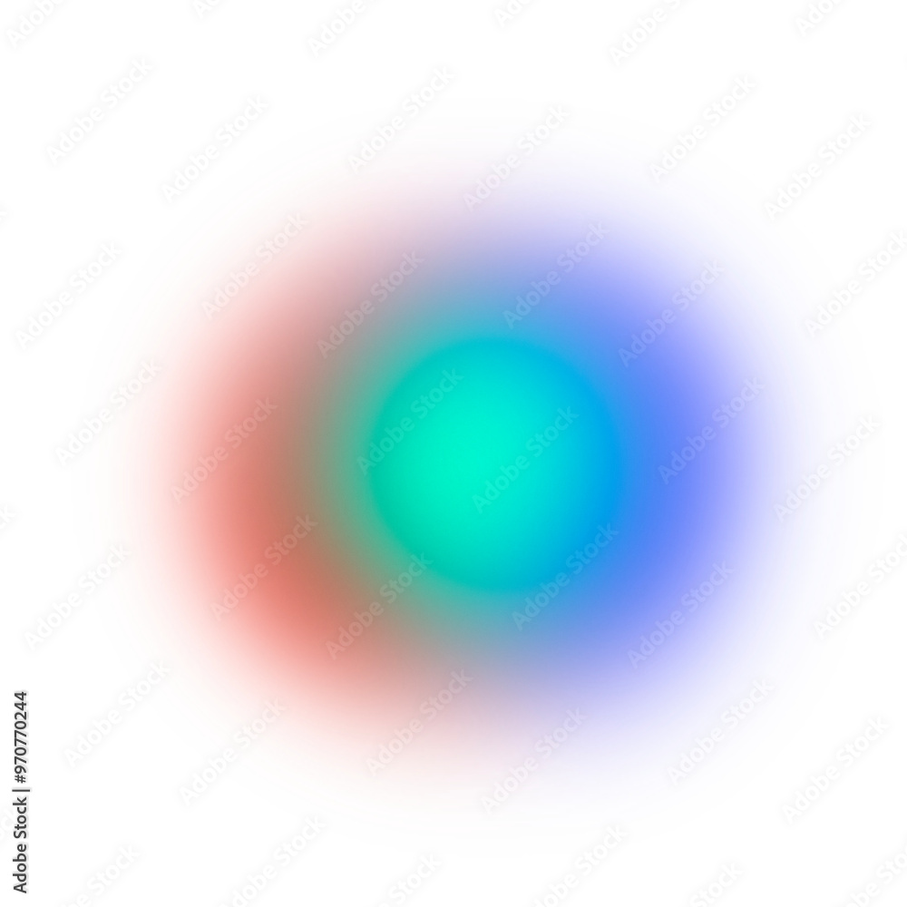 Aufkleber Colorful gradient beam of light with noise and blur effects. Gradient beam of light on transparent background. Colorful neon light glare