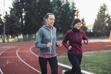 Evening Jogging on the Track