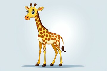Obraz premium A Cartoon Giraffe with a Spotty Pattern