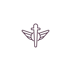 heresy outline icon. Linear vector from religion concept. Thin line heresy icon isolated on white background