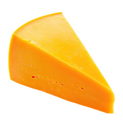 A wedge of cheddar cheese.