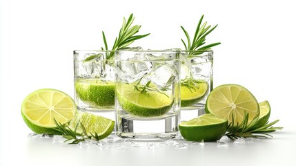 Gin clipart, element, 3D illustration, realistic, isolated on white background