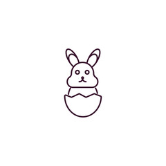 easter bunny outline icon. Linear vector from religion concept. Thin line easter bunny icon isolated on white background