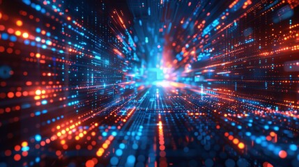 Fototapeta premium Modern digital disruption design with futuristic tech elements and ample space for overlaying innovation-driven business concepts