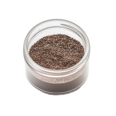 Close up of a  jar of glitter