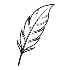 Obraz premium Adobe Illustrator Artwork simple feather using a single continuous line.