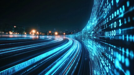 Fototapeta premium Digital Highway of Data