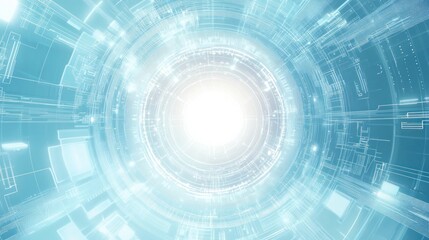 Obraz premium Abstract Futuristic Tunnel of Light