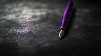 luxury fountain pen in the dark