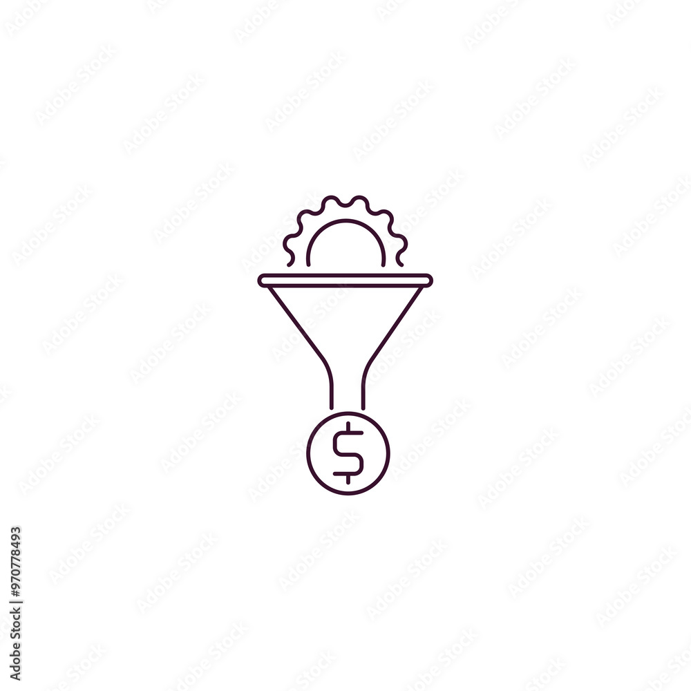 Poster conversion outline icon. Linear vector from technology concept. Thin line conversion icon isolated on white background
