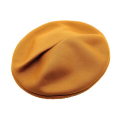 Brown felt beret hat