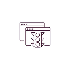 internet traffic outline icon. Linear vector from technology concept. Thin line internet traffic icon isolated on white background