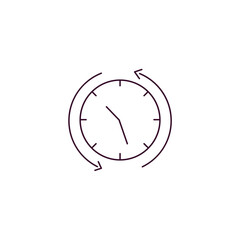 uptime and downtime outline icon. Linear vector from technology concept. Thin line uptime and downtime icon isolated on white background