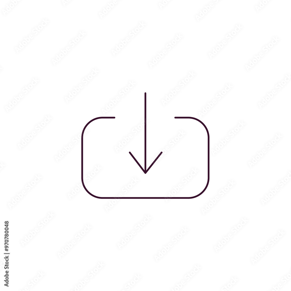 Poster receive outline icon. linear vector from technology concept. thin line receive icon isolated on whit