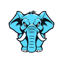 Elephant mascot logo design vector with modern illustration concept style for badge, emblem and t shirt printing. Elephant head illustration for sport team.