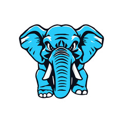 Elephant mascot logo design vector with modern illustration concept style for badge, emblem and t shirt printing. Elephant head illustration for sport team.