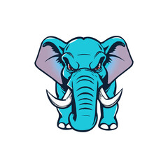 Elephant mascot logo design vector with modern illustration concept style for badge, emblem and t shirt printing. Elephant head illustration for sport team.