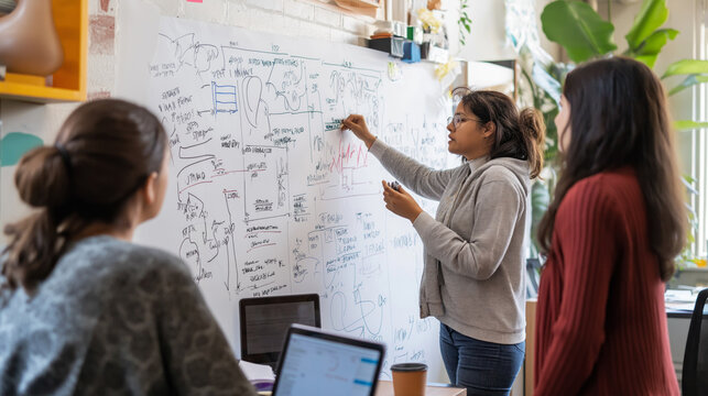 Collaboration among diverse ethical hackers brainstorming digital activism strategies in a co-working space