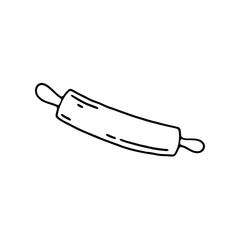 Simple line drawing of a rolling pin