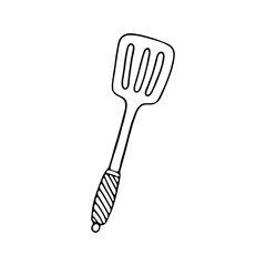 Simple line drawing of a spatula