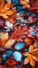 Phone wallpaper - autumn leaves background