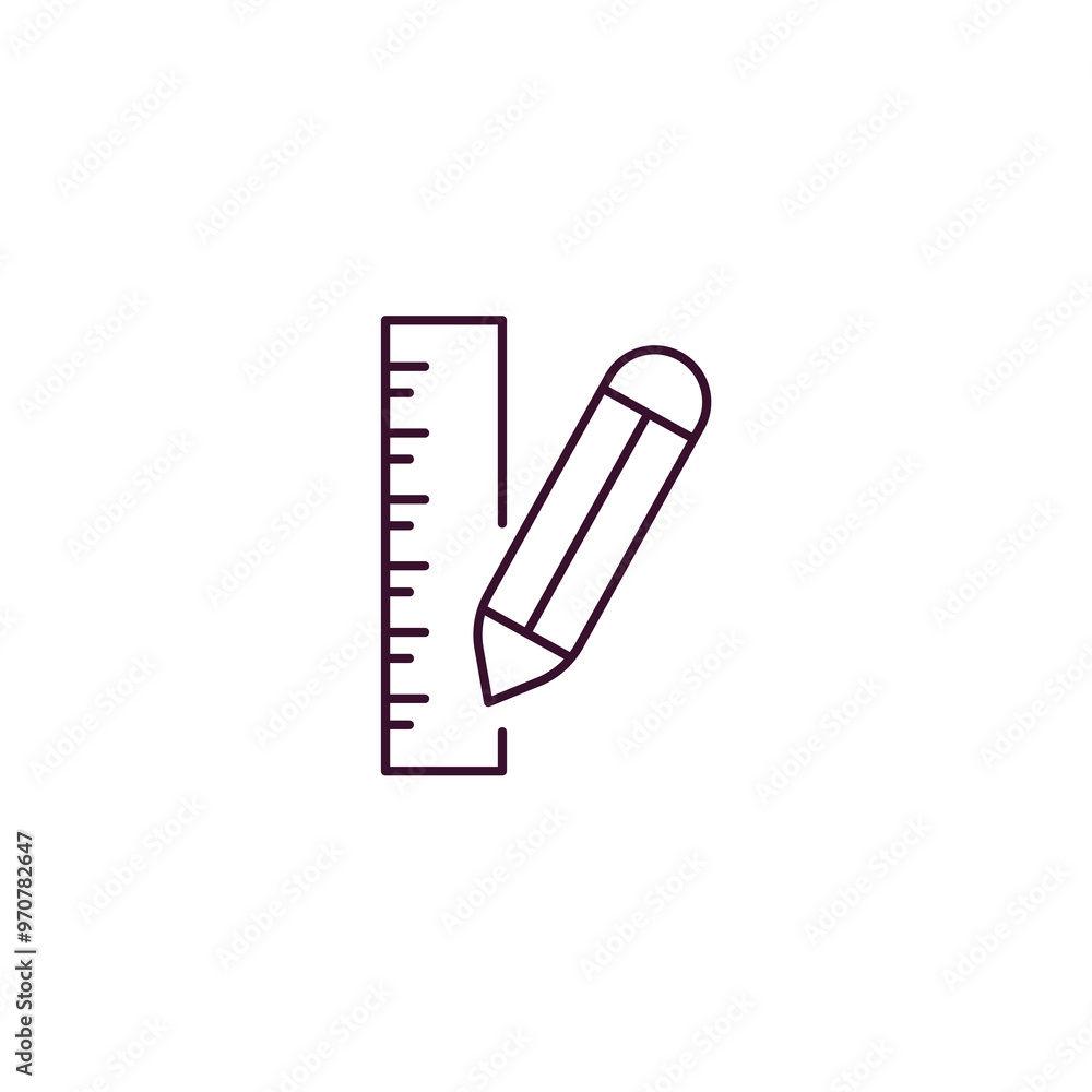 Poster edit tools outline icon. linear vector from tools concept. thin line edit tools icon isolated on whi
