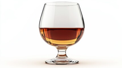 Cognac glass clipart, element, 3D illustration, realistic, isolated on white background
