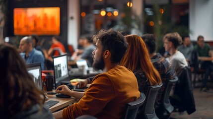 A hackathon with a lot of young and smart people