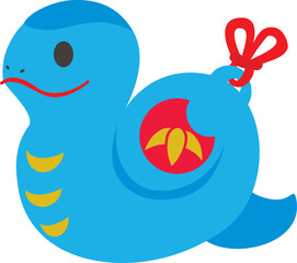 巳年のかわいい蛇の置物