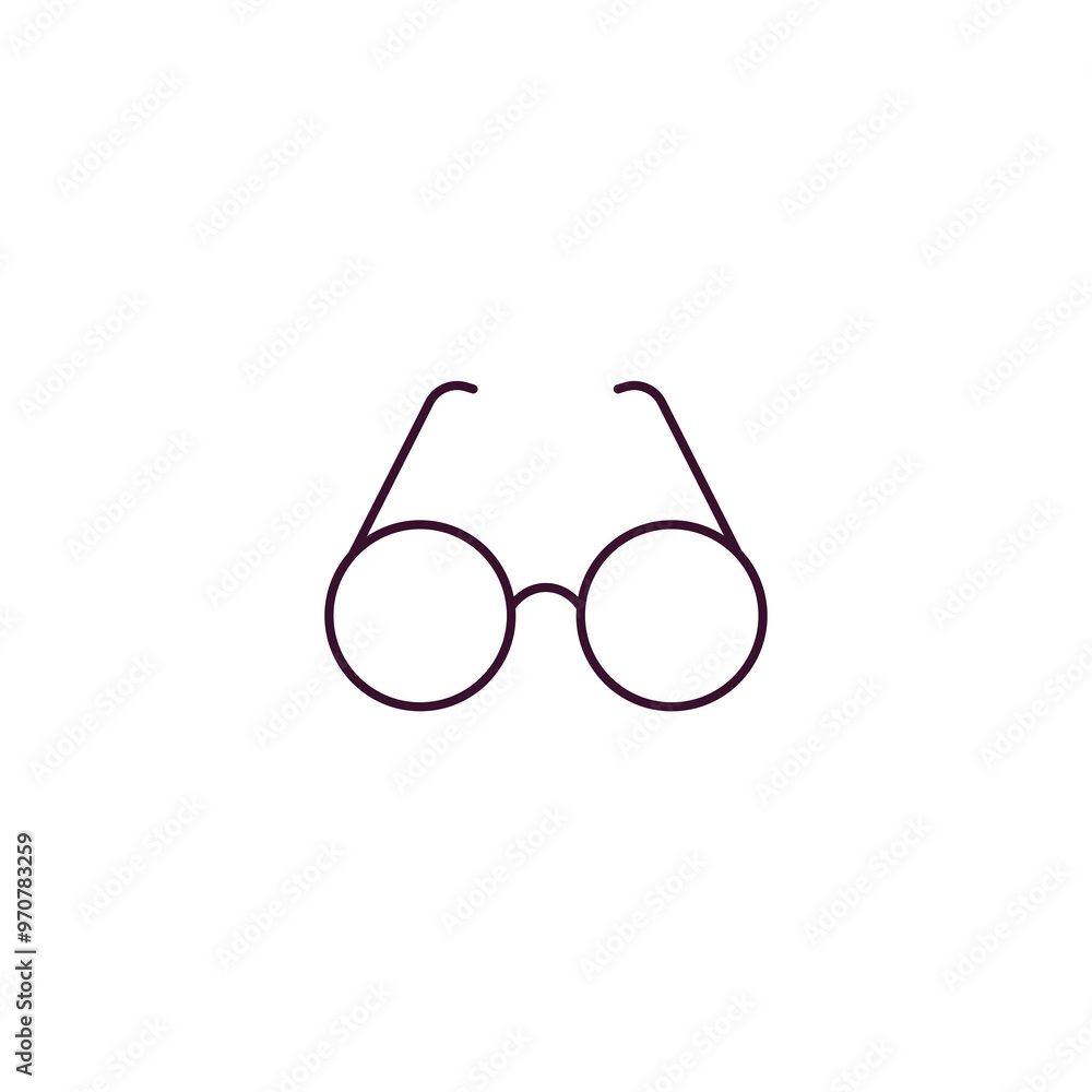 Aufkleber reading glasses outline icon. linear vector from tools concept. thin line reading glasses icon isola
