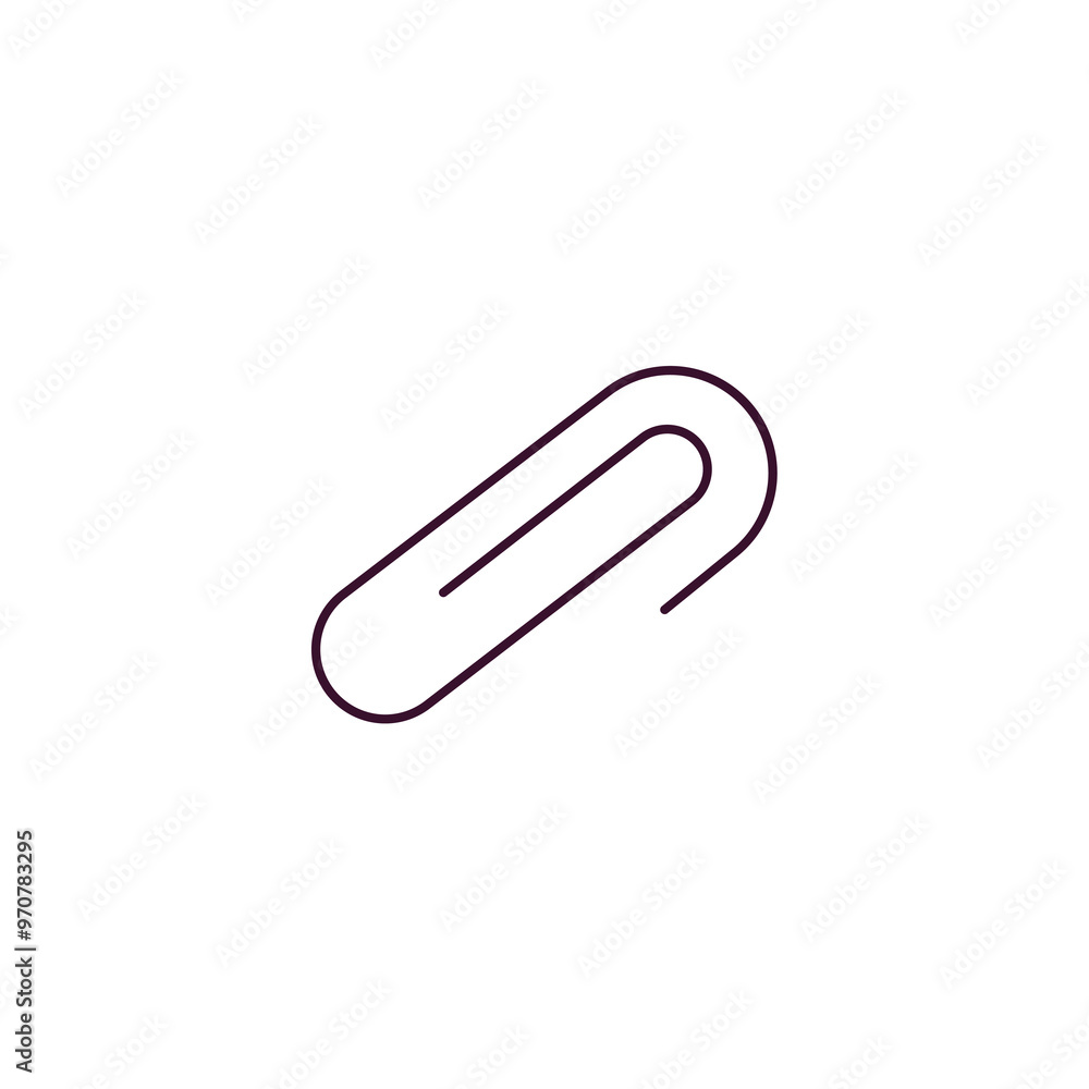 Poster attachments outline icon. linear vector from tools concept. thin line attachments icon isolated on w