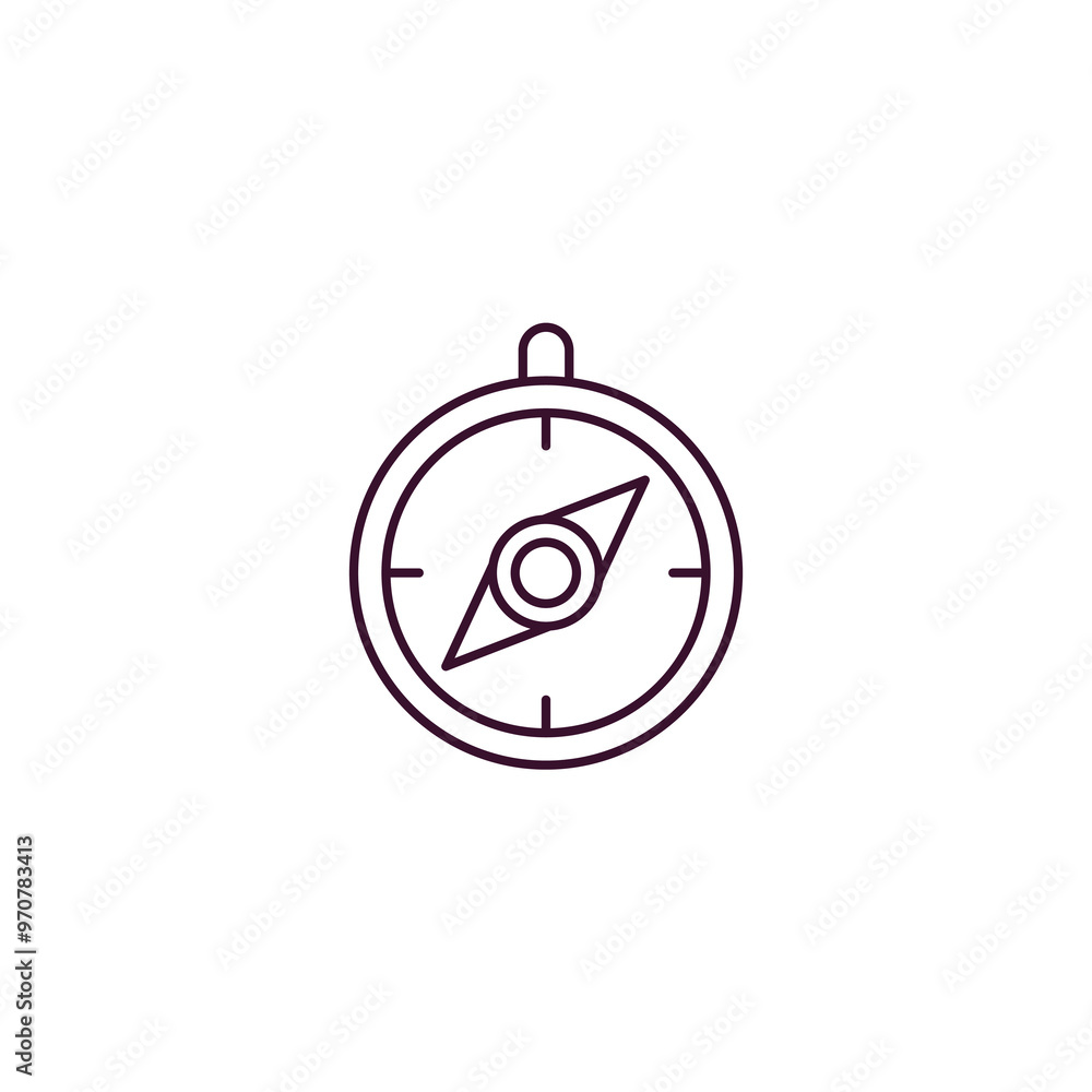 Poster cardinal outline icon. linear vector from tools concept. thin line cardinal icon isolated on white b