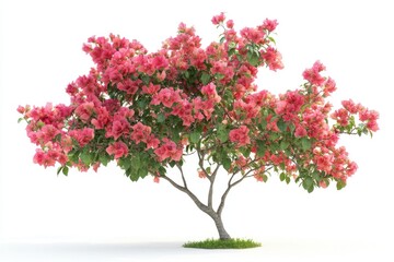 Fototapeta premium Isolated bougainvillea flower with clipping path. Garden plant.