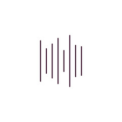 sound wave bars outline icon. Linear vector from tools concept. Thin line sound wave bars icon isolated on white background