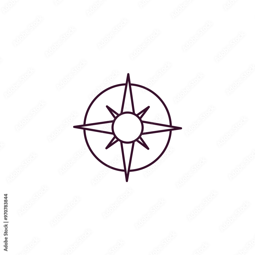 Poster orientation compass outline icon. linear vector from tools concept. thin line orientation compass ic