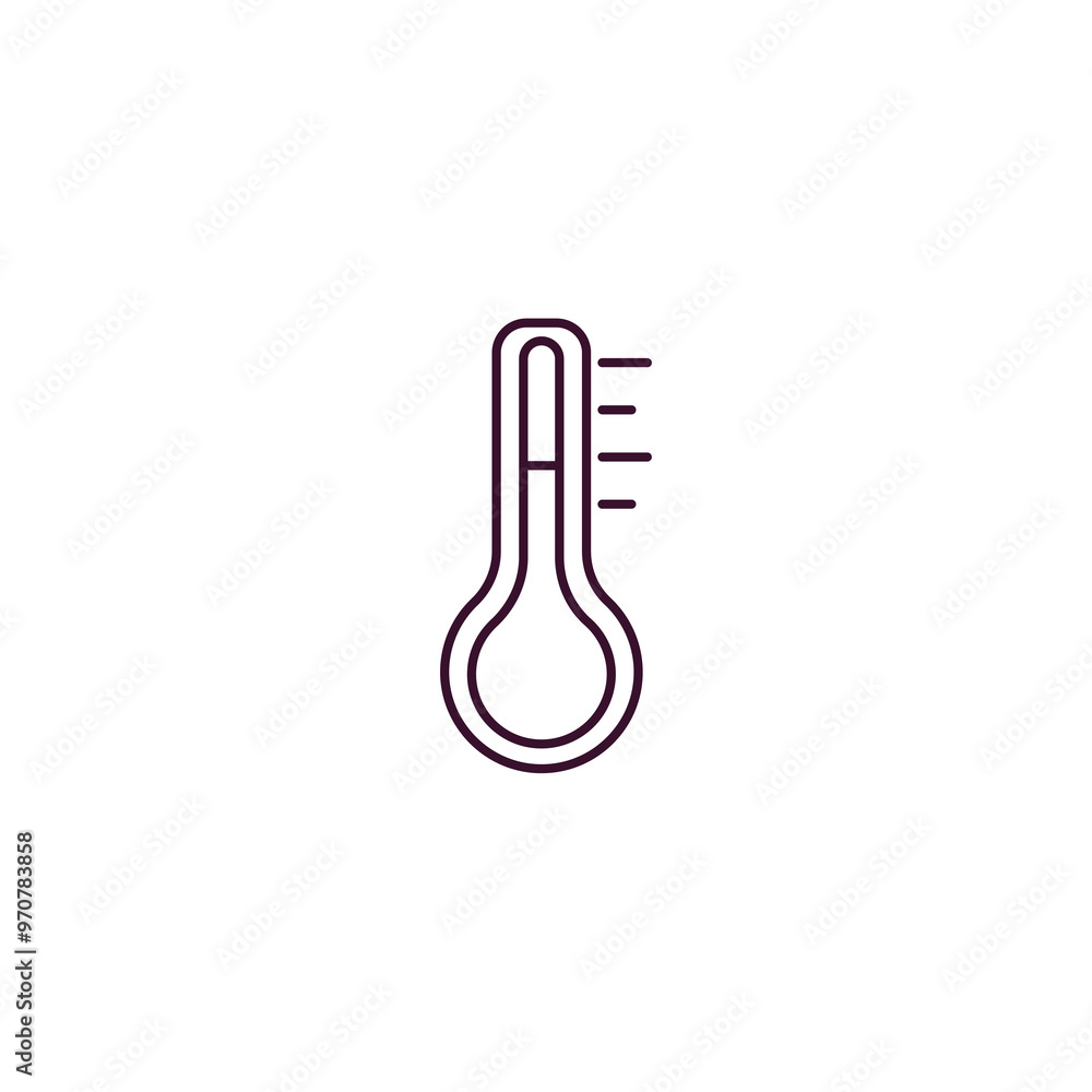 Poster thermometers outline icon. linear vector from tools concept. thin line thermometers icon isolated on