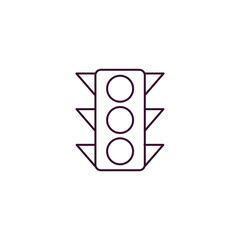 semaphore lights outline icon. Linear vector from tools concept. Thin line semaphore lights icon isolated on white background